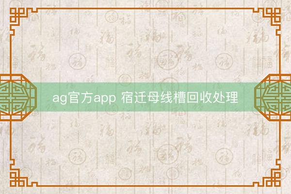 ag官方app 宿遷母線槽回收處理